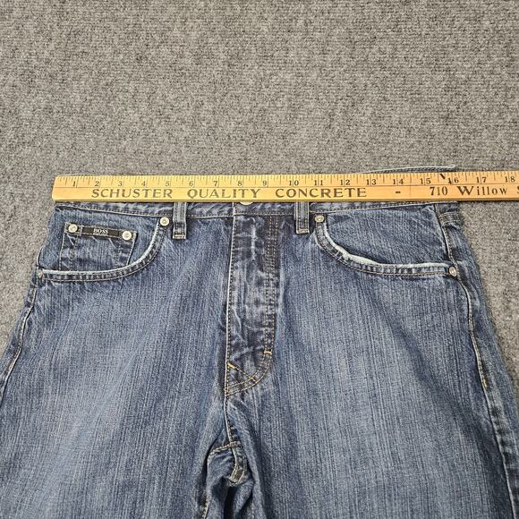 Y2K Hugo Boss Texas Jeans 32x32‎ Blue Denim Relaxed Straight Leg Medium Wash - Picture 5 of 8